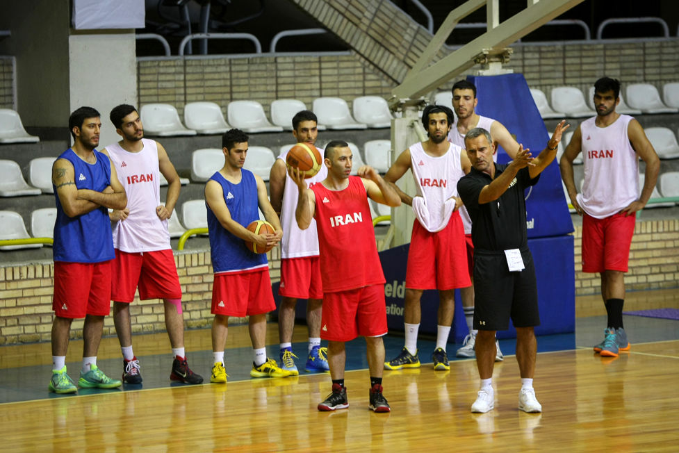 تمرین تیم ملی بسکتبال